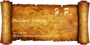 Halápi Petra névjegykártya